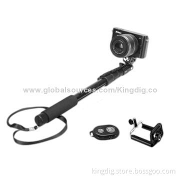 Wireless selfie camera monopod for iOS and Android cellphone and pad